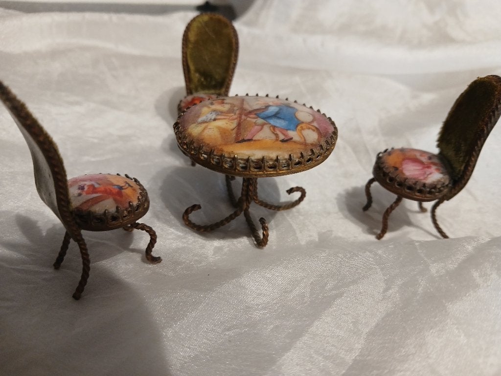 miniatuur meubel setje antiek Limoges porselein, Ophalen of Verzenden