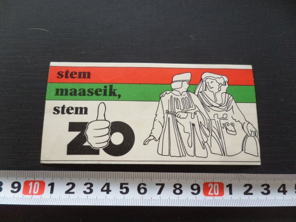 sticker Stem Maaseik stem zo, Ophalen, Zo goed als nieuw