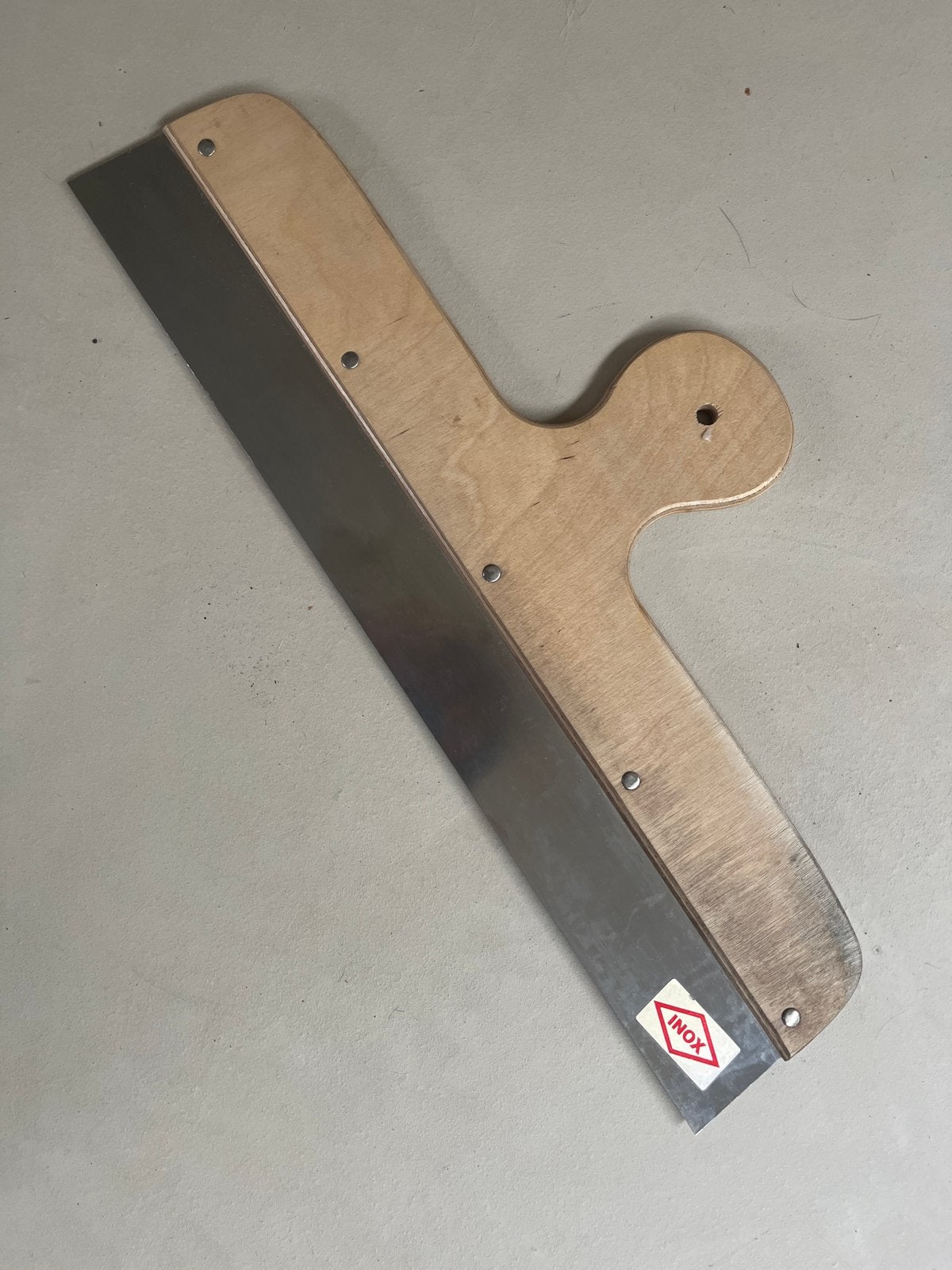 Inox plamuurmes met houten handvat nieuw, Ophalen of Verzenden, Nieuw, Overige typen, Overige merken