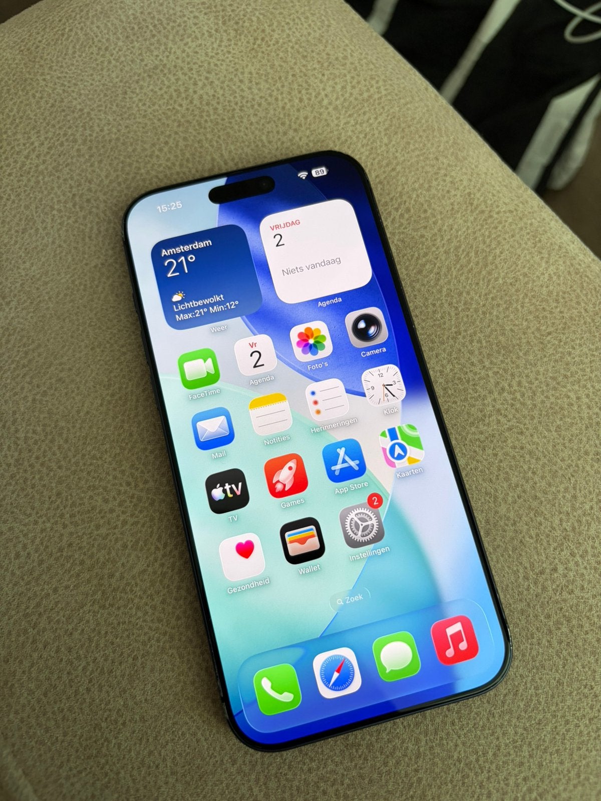 iPhone 17 Pro Max | E-Sim | nwe batterij,scherm & voorcamera, Telecommunicatie, 256 GB, 99 %, Blauw, Ophalen of Verzenden