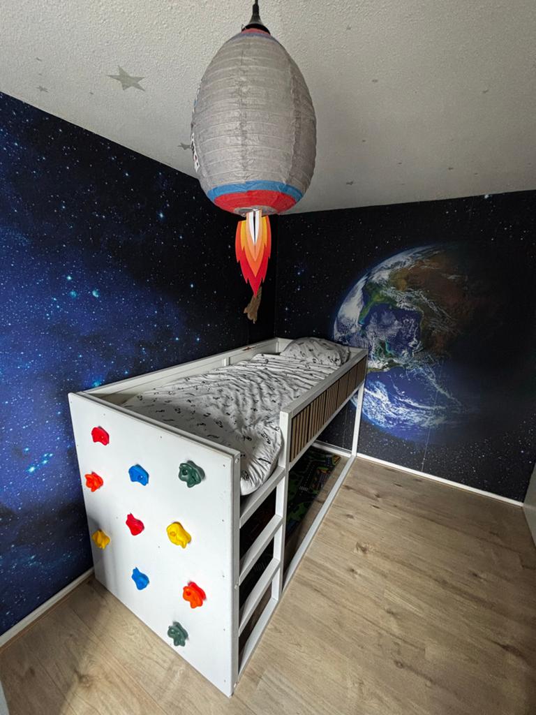 Zeer nette hoogslaper met klimwand, Ophalen, Eenpersoons, 160 tot 180 cm, Zo goed als nieuw