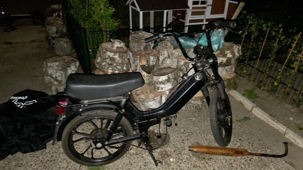 Tomos rollend frame met geldige blauwe plaat, Fietsen en Brommers, Brommers | Tomos, Ophalen, Gebruikt, Maximaal 25 km/u
