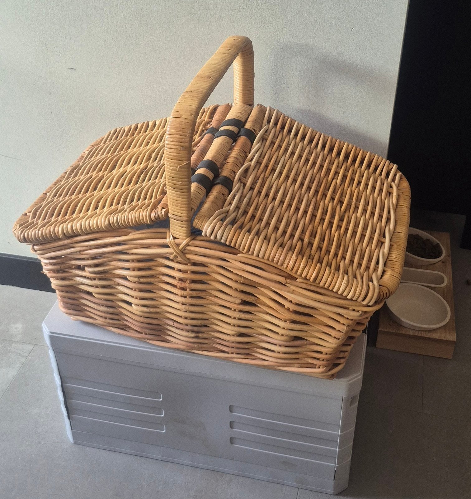 Rotan picknickmand met handvat Dille Kamile, Ophalen of Verzenden, Gebruikt, Zonder inhoud