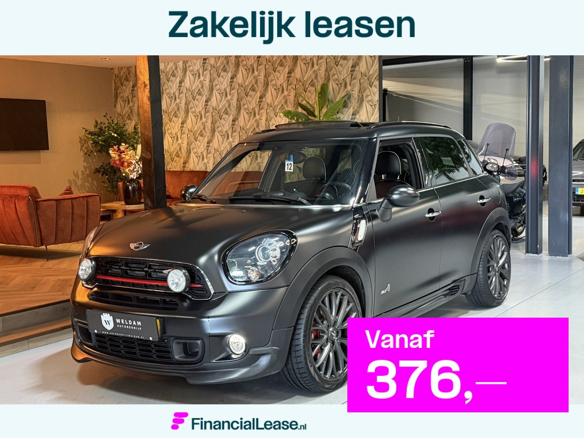 Mini Mini Countryman 1.6 John Cooper Works ALL4 Chili | Pano, Gebruikt, Met garantie (alle), Zwart, Vierwielaandrijving