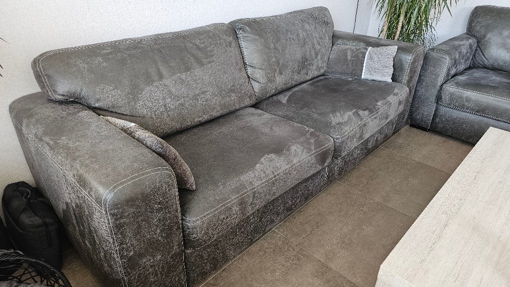 Bankstel 4 zits en 2 fauteuils, Huis en Inrichting, Banken | Bankstellen, Ophalen, 75 tot 100 cm, Zo goed als nieuw, Rechte bank
