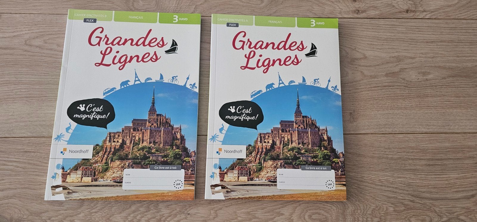 2 nieuwe schoolboeken Havo Grandes Lignes Frans Deel A+B, Boeken, Frans, Ophalen of Verzenden, Noordhoff Uitgevers, HAVO