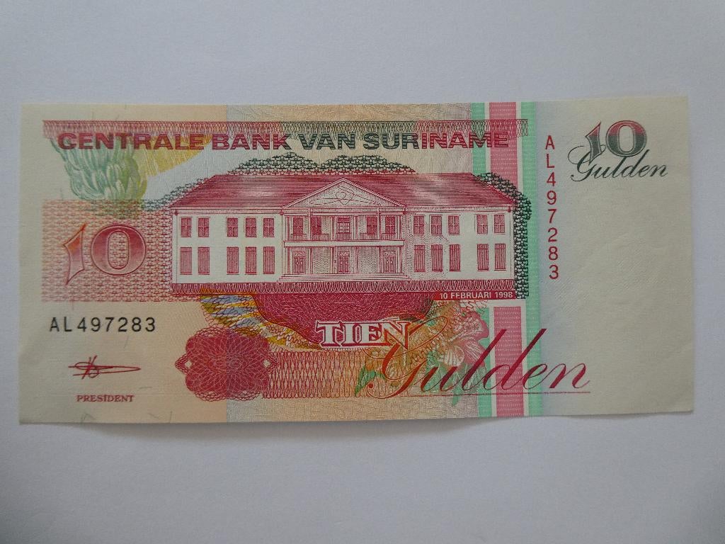 Suriname 10 gulden, Ophalen of Verzenden, Zuid-Amerika, Los biljet