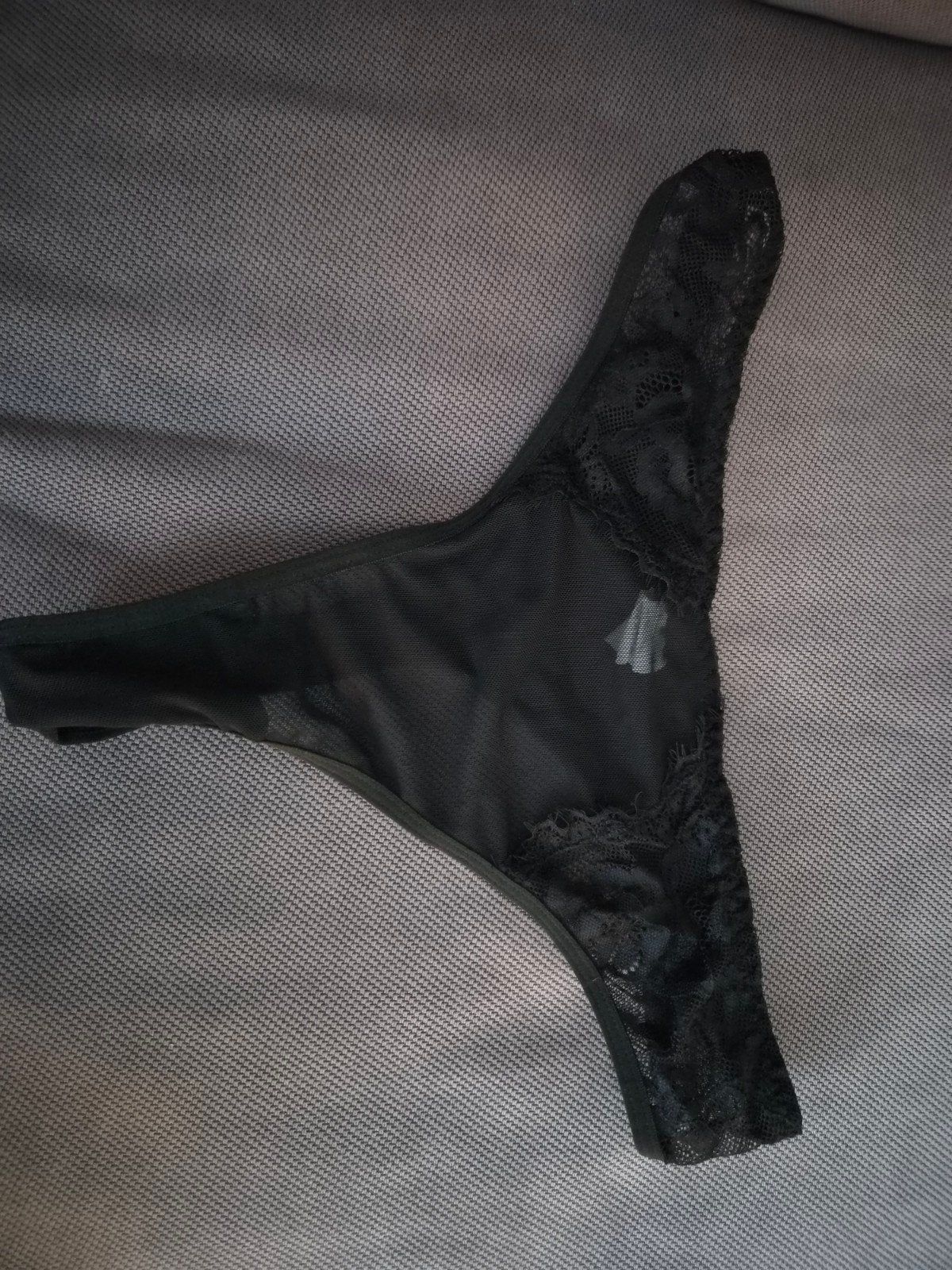 Zwarte string maat M, Verzenden, Zwart, String