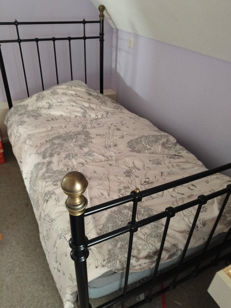 Bed van ikea, Ophalen, Eenpersoons, Zwart, 200 cm