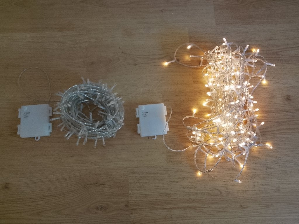 2x Buitenverlichting op batterij 15m, Ophalen, Kunststof, Minder dan 50 watt, Batterij
