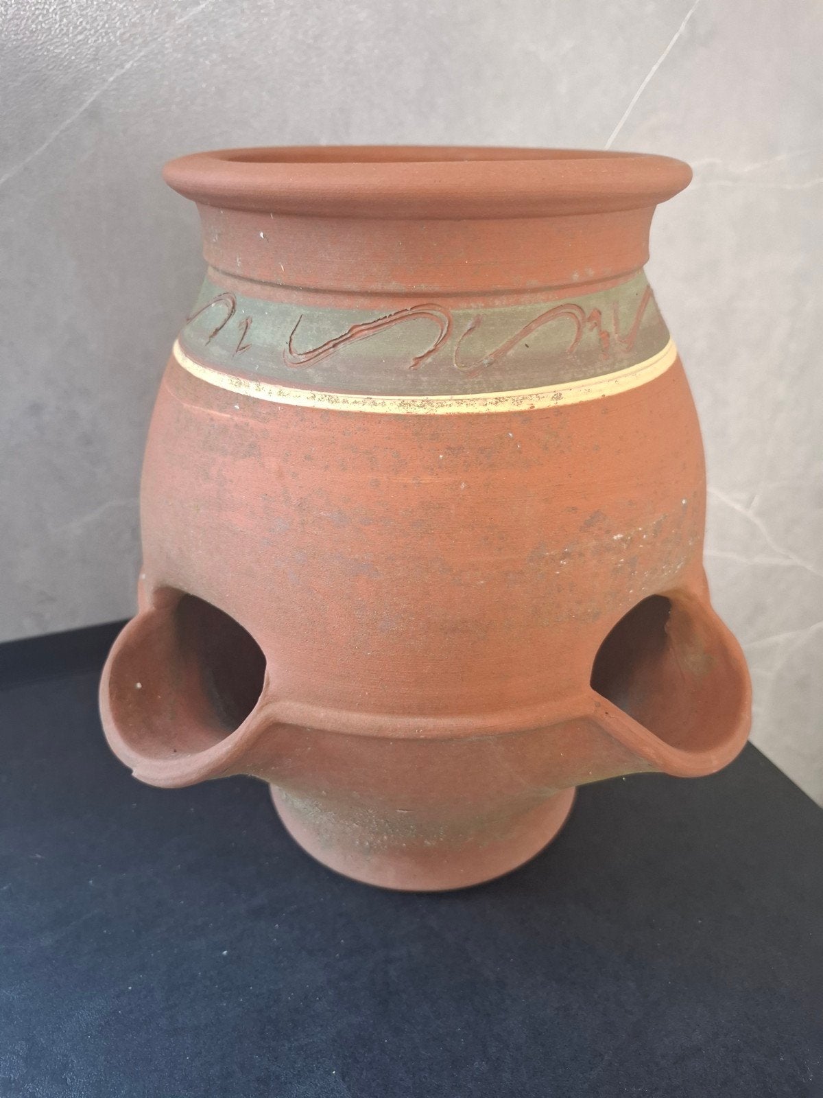 Aardbeienpot van terracotta - Hoogte 29 cm, Ophalen, Steen, Gebruikt, Minder dan 30 cm