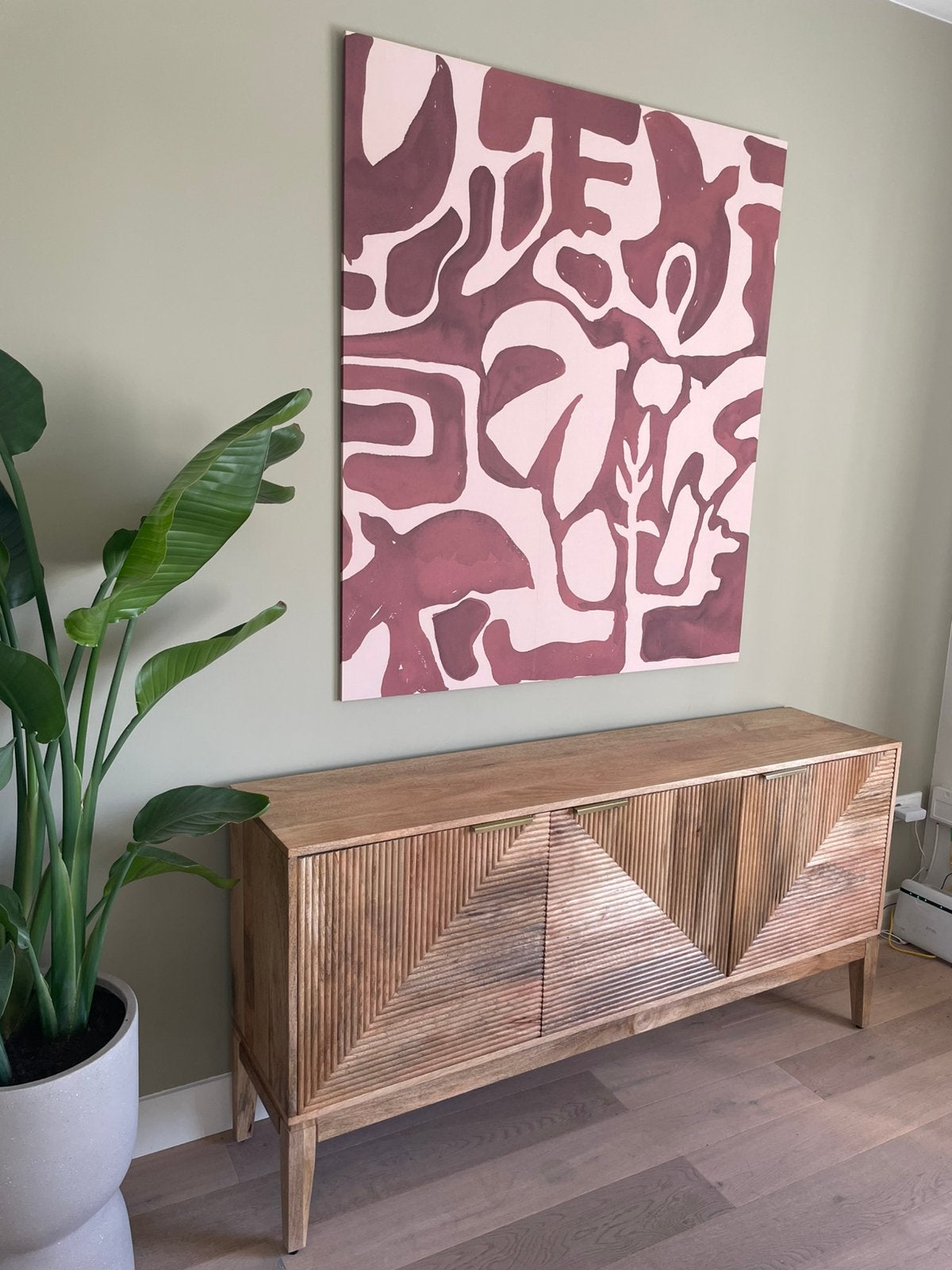 Houten dressoir Sklum, Ophalen, Zo goed als nieuw, Minder dan 100 cm, 25 tot 50 cm