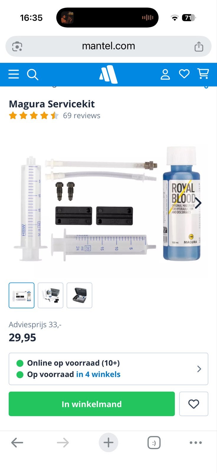 Magura Servicekit Royal Blood voor hydraulische remmen, Fietsen en Brommers, Remmen, Ophalen of Verzenden, Mountainbike, Nieuw