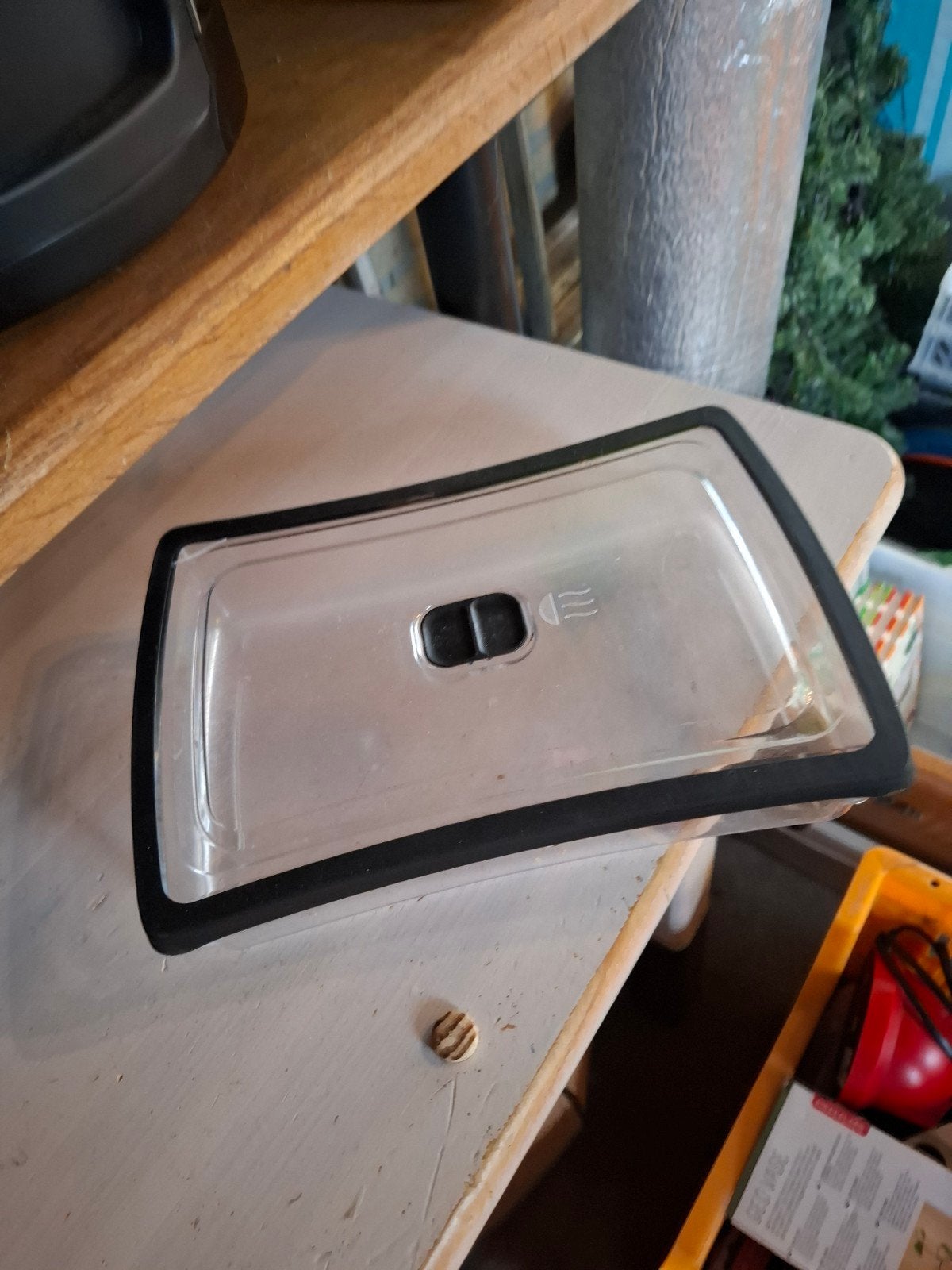 Transparante voorraaddoos met deksel met rubberen rand, Ophalen of Verzenden, Gebruikt