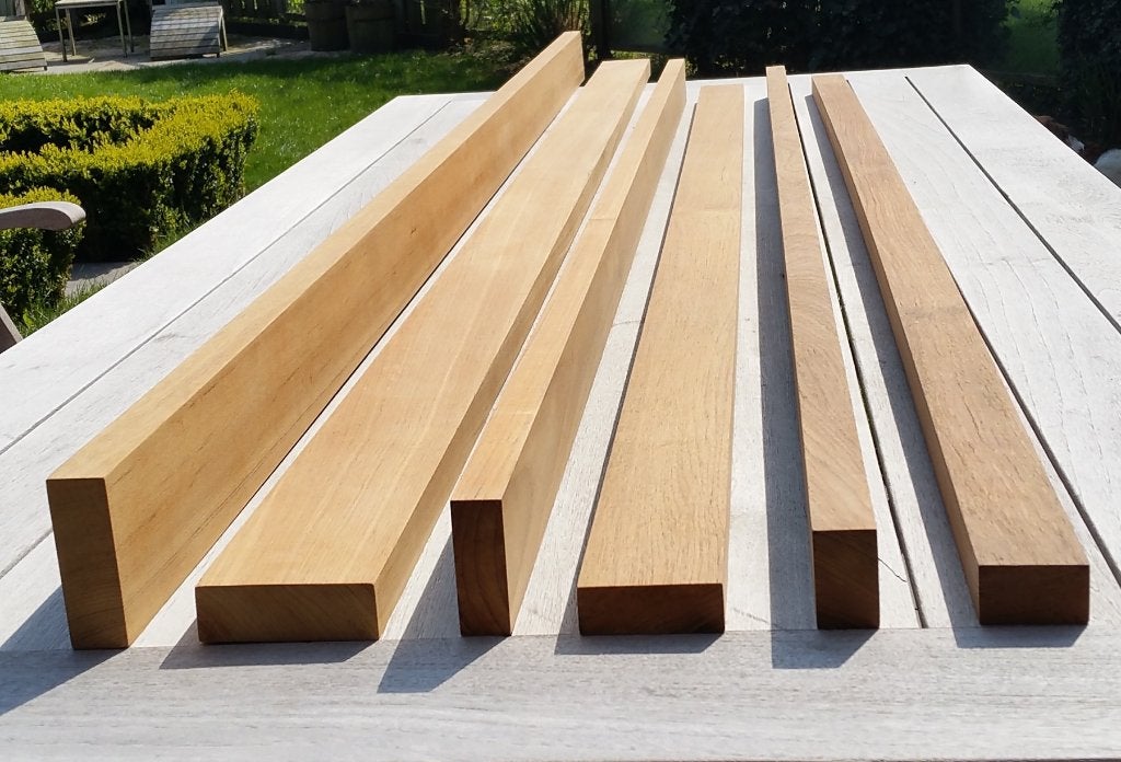 TEAK_HOUTEN LATTEN- BALKEN, Doe-het-zelf en Verbouw, Hout en Planken, Ophalen, Minder dan 25 mm, Nieuw, 200 tot 250 cm
