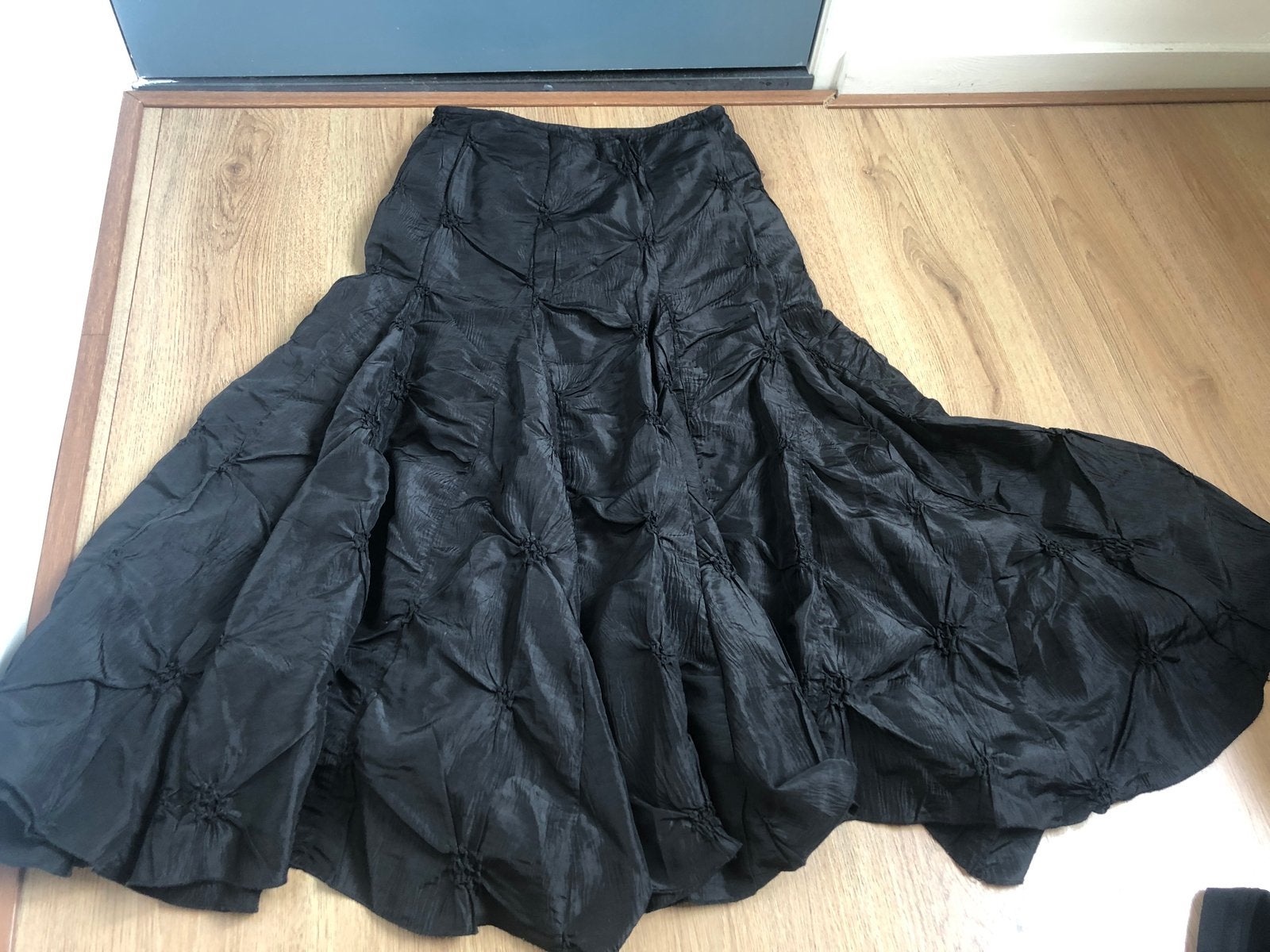 Art lange zwarte zwierende rok s gypsy hippie gala, Zwart, Ophalen of Verzenden, Zo goed als nieuw, X