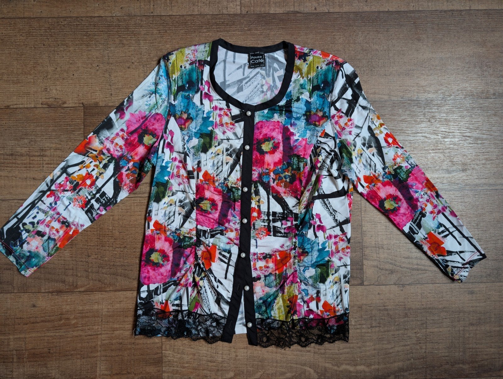 Pause Café Blouse / Cardigan – Maat 44 – ZGAN, Kleding | Dames, Ophalen of Verzenden, Zo goed als nieuw, Maat 42/44 (L), Zwart
