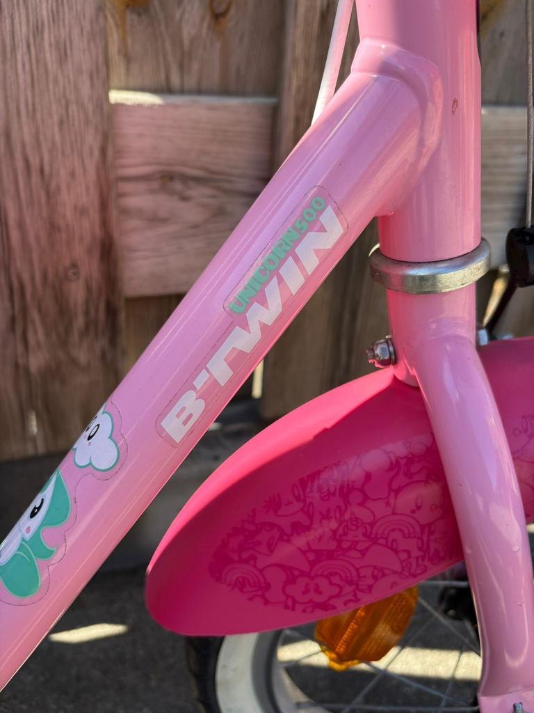 Meisjes kinder fiets, loop fiets en driewieler step, Ophalen of Verzenden, Zo goed als nieuw, 14 inch of minder
