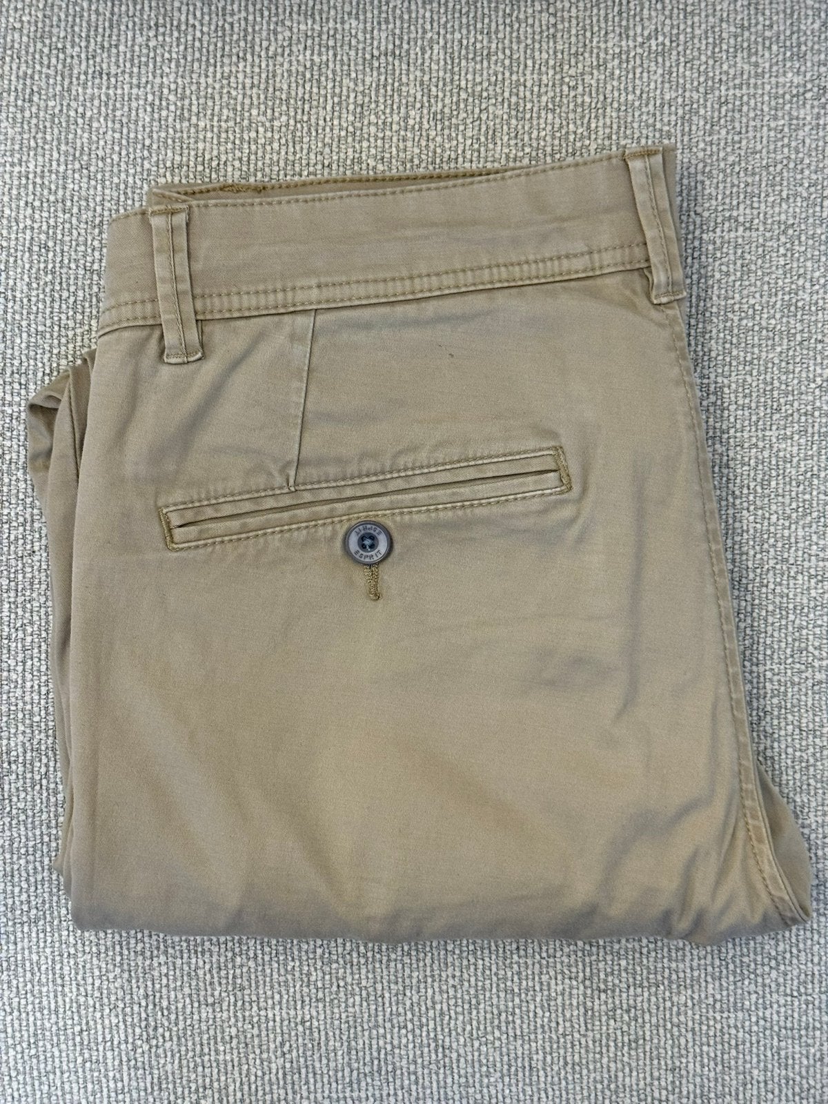 Esprit slim fit chino herenbroek maat 32/34 beige, Ophalen of Verzenden, Gedragen, Overige maten, Beige