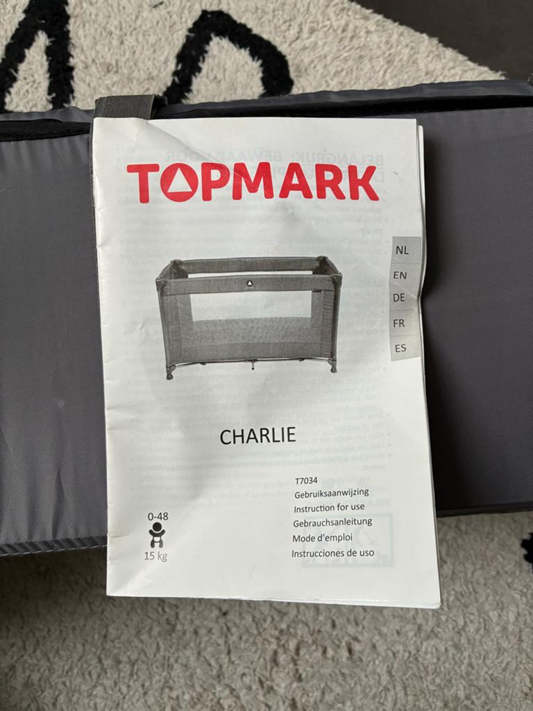 Topmark Charlie Reisbedje, Ophalen, Zo goed als nieuw, Reisbedje