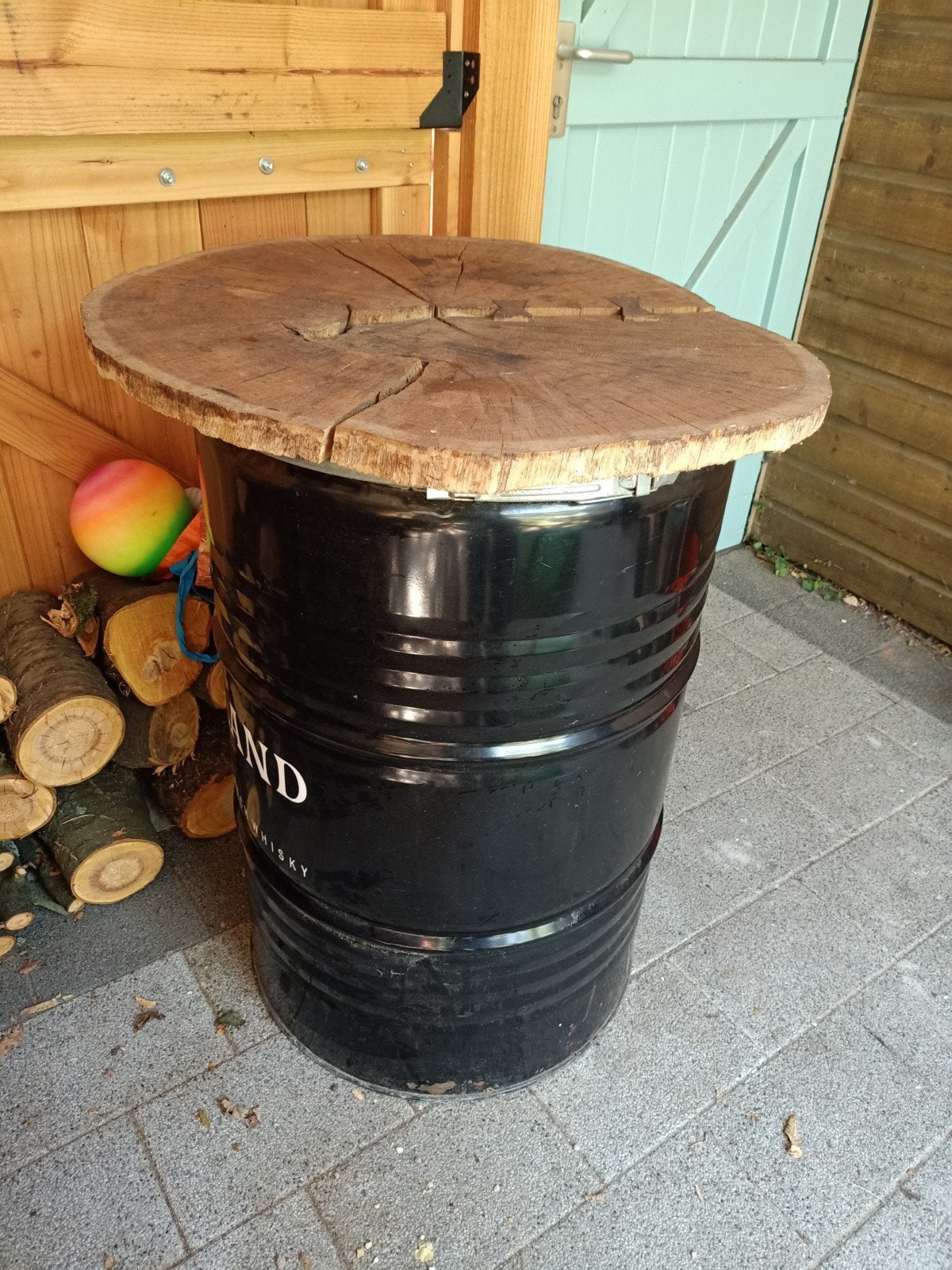 Highland Park Whisky vat BBQ / vuurton, Tuin en Terras, Ophalen, Zo goed als nieuw, Met accessoires