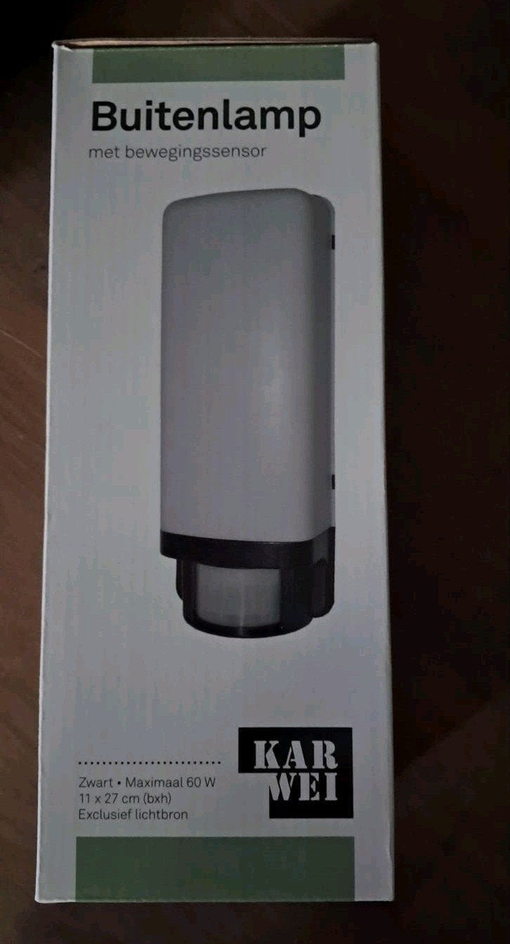 Buitenlamp met bewegingssensor, Tuin en Terras, Buitenverlichting, Bewegingssensor, Minder dan 50 watt, Wandlamp, Nieuw