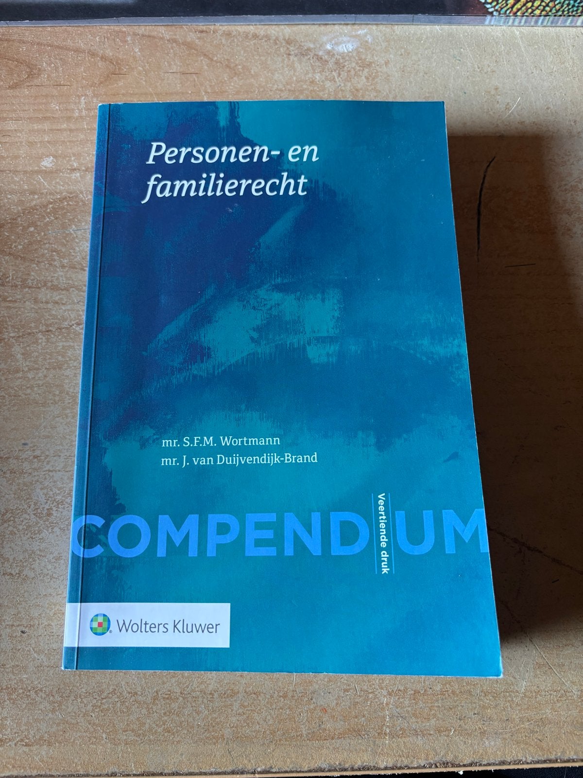 Compendium Personen- en familierecht - 4e druk, Boeken, Verzenden, Gamma, Zo goed als nieuw, HBO