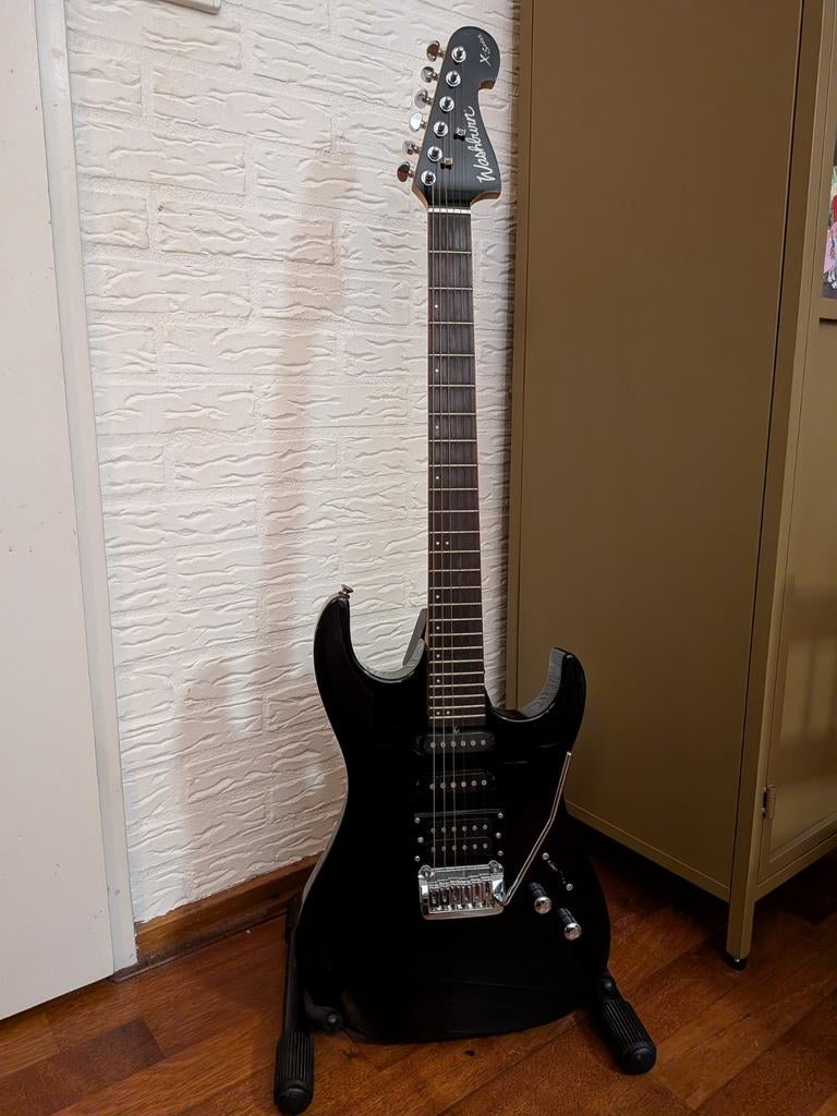 Washburn X20 zwarte electrische gitaar, Ophalen of Verzenden, Zo goed als nieuw, Solid body, Overige merken