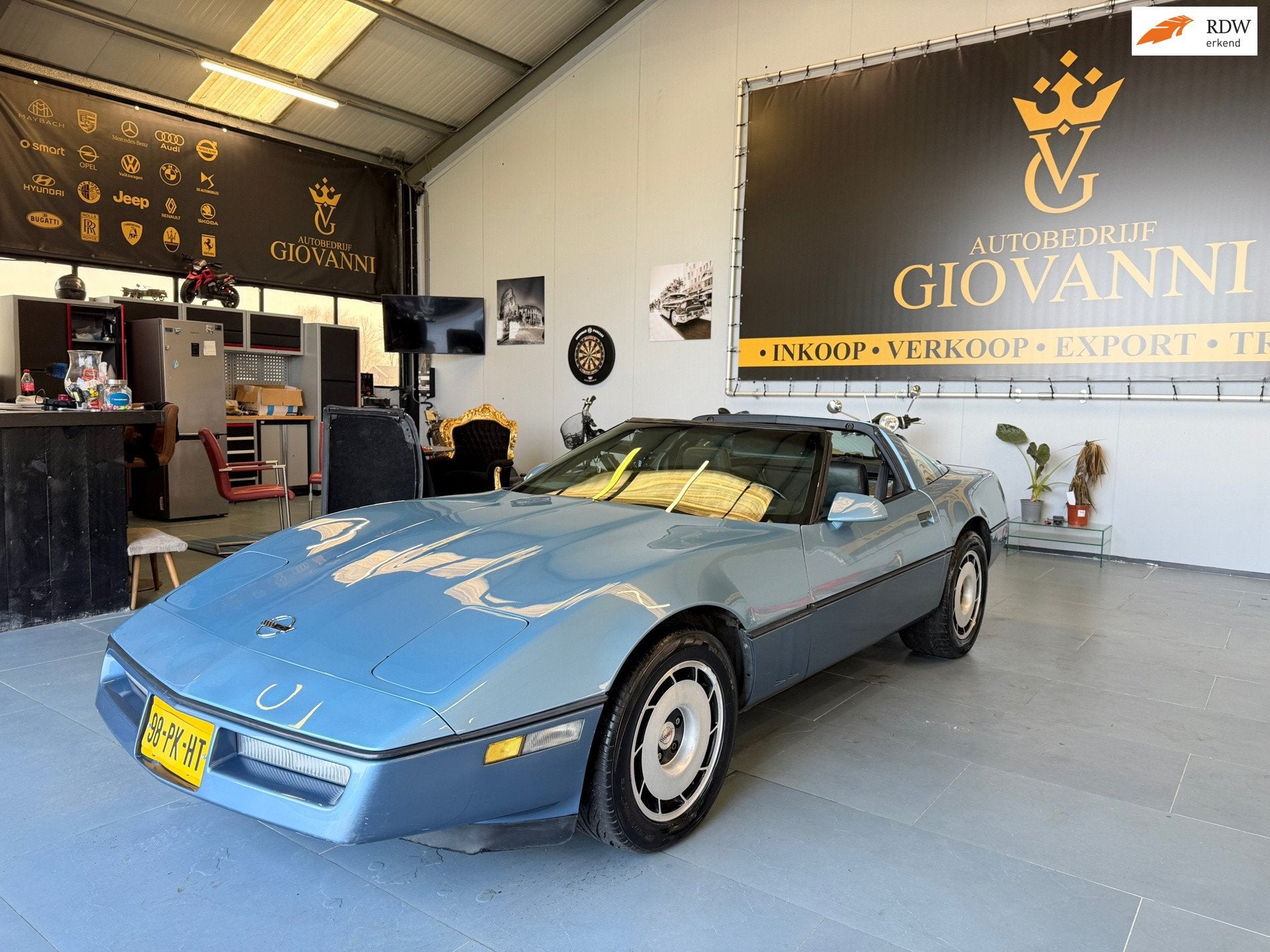 Chevrolet USA Corvette 5.7 Coupé Inj. targa inruil mogelijk, Auto's, Chevrolet, Automaat, Achterwielaandrijving, 8 cilinders, Blauw
