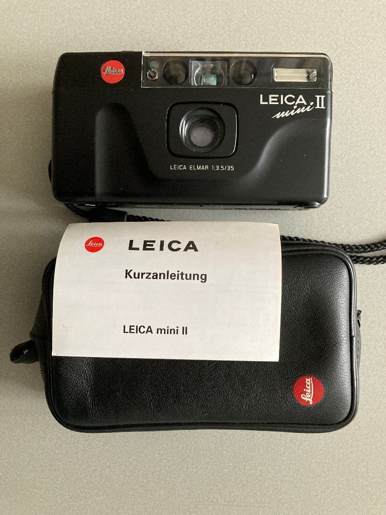 Leica Mini II, met draagtasje, Ophalen of Verzenden, Gebruikt, Spiegelreflex, Leica