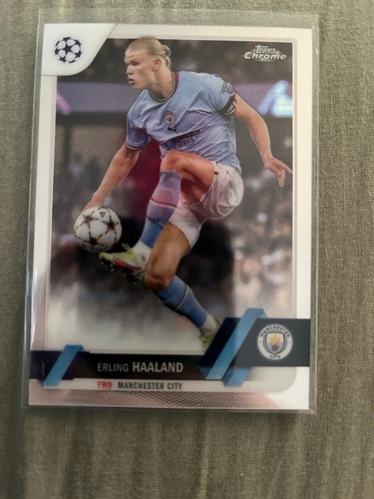 Erling Haaland Topps Chrome Champions League Kaart, Hobby en Vrije tijd, Stickers en Plaatjes, Ophalen of Verzenden, Nieuw