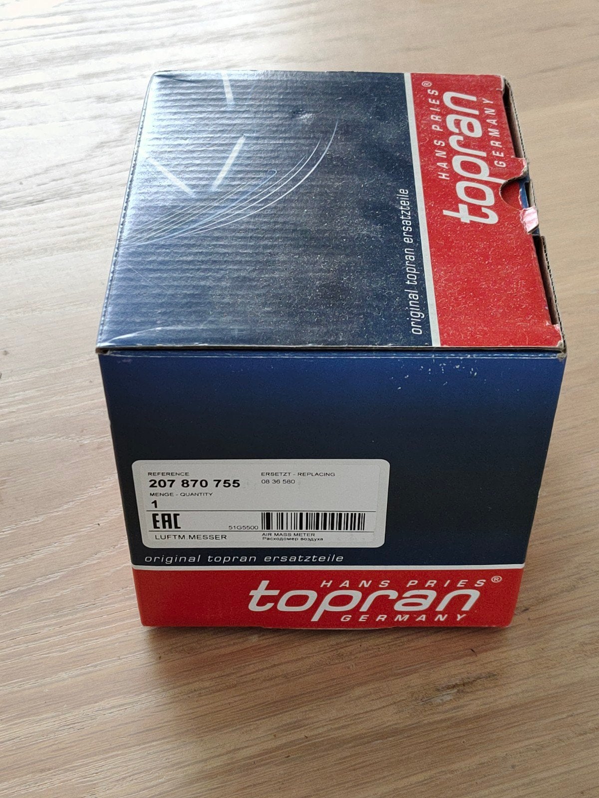 Topran luchtmassameter Artikelnr 207 870 755 - Nieuw in doos, Auto-onderdelen, Ophalen of Verzenden, Nieuw, Opel