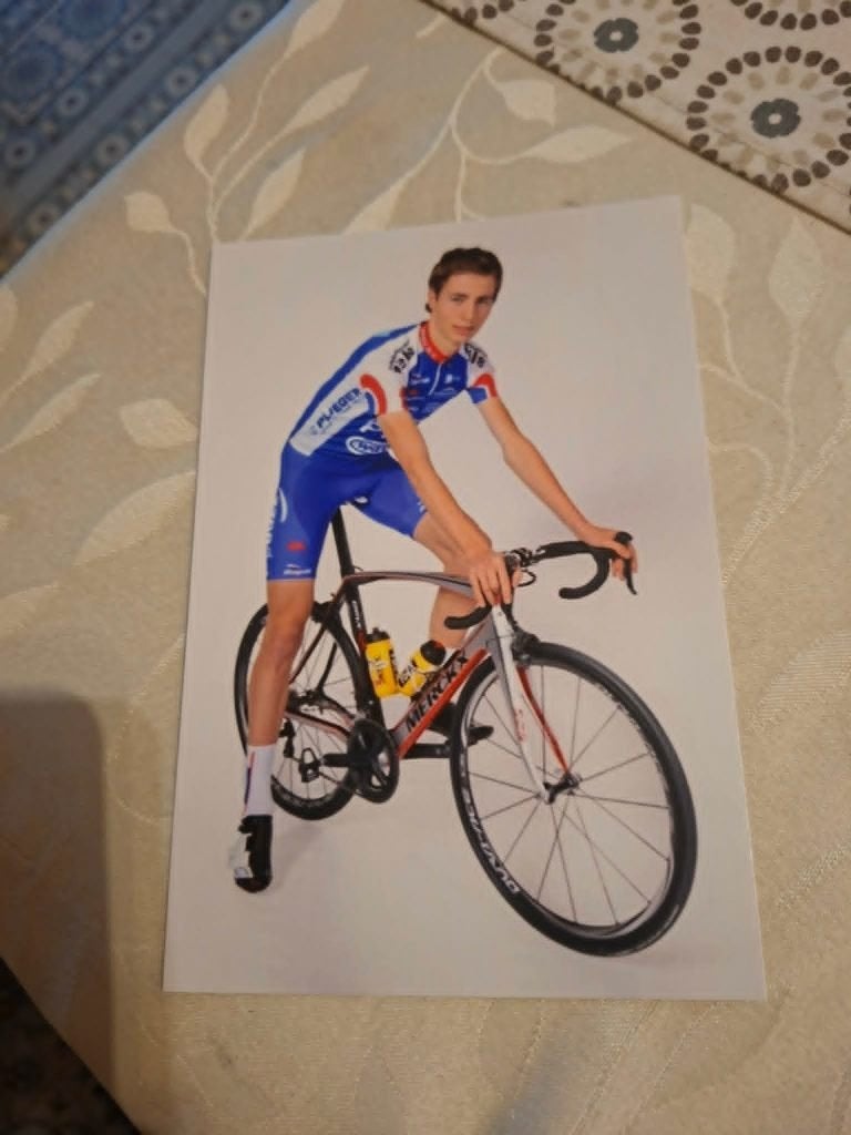 Foto (Repro) Adriaan Janssen / Jo Piels Cycling Team, Verzenden, Zo goed als nieuw, Overige sporten, Poster, Plaatje of Sticker