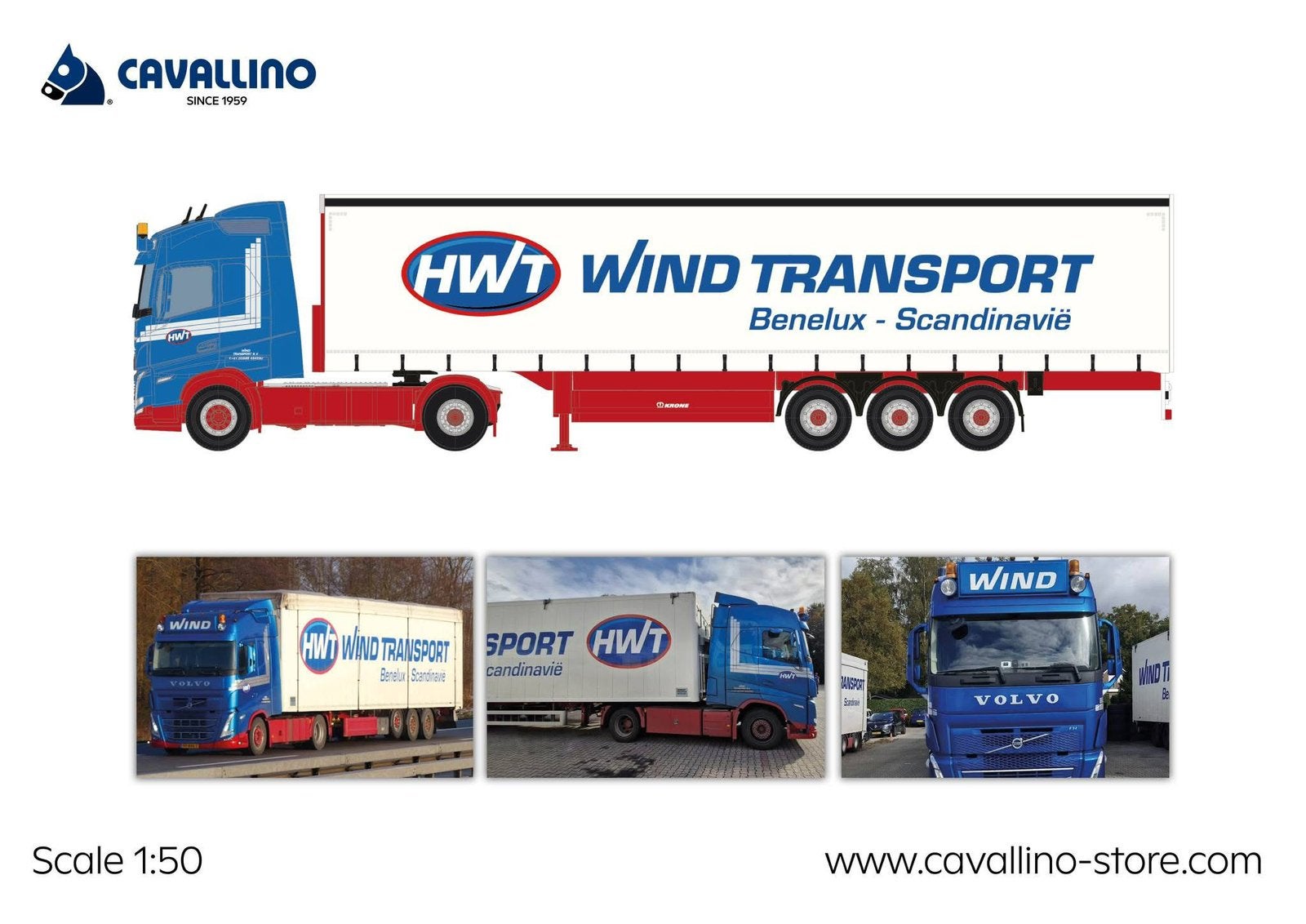 Cavallino 1:50 Henk Wind Geen Tekno/Wsi, Ophalen of Verzenden, Nieuw, Bus of Vrachtwagen, Overige merken