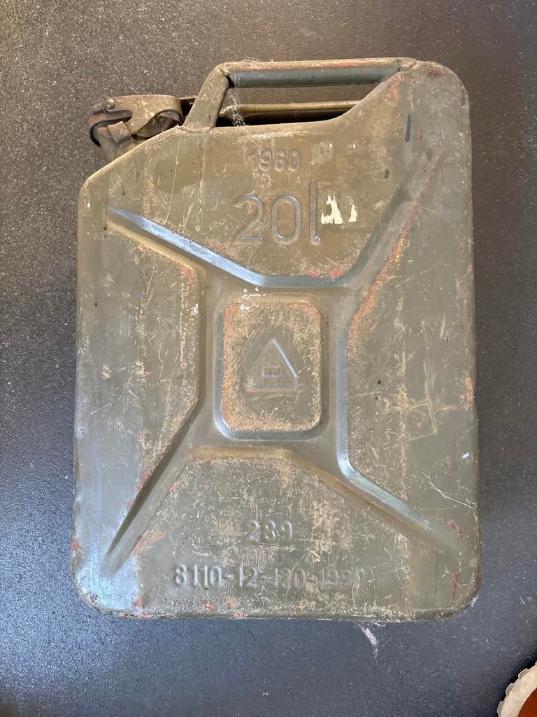 Vintage Jerrycan 20L - Groen - 1960, Ophalen, Gebruikt, Universele onderdelen