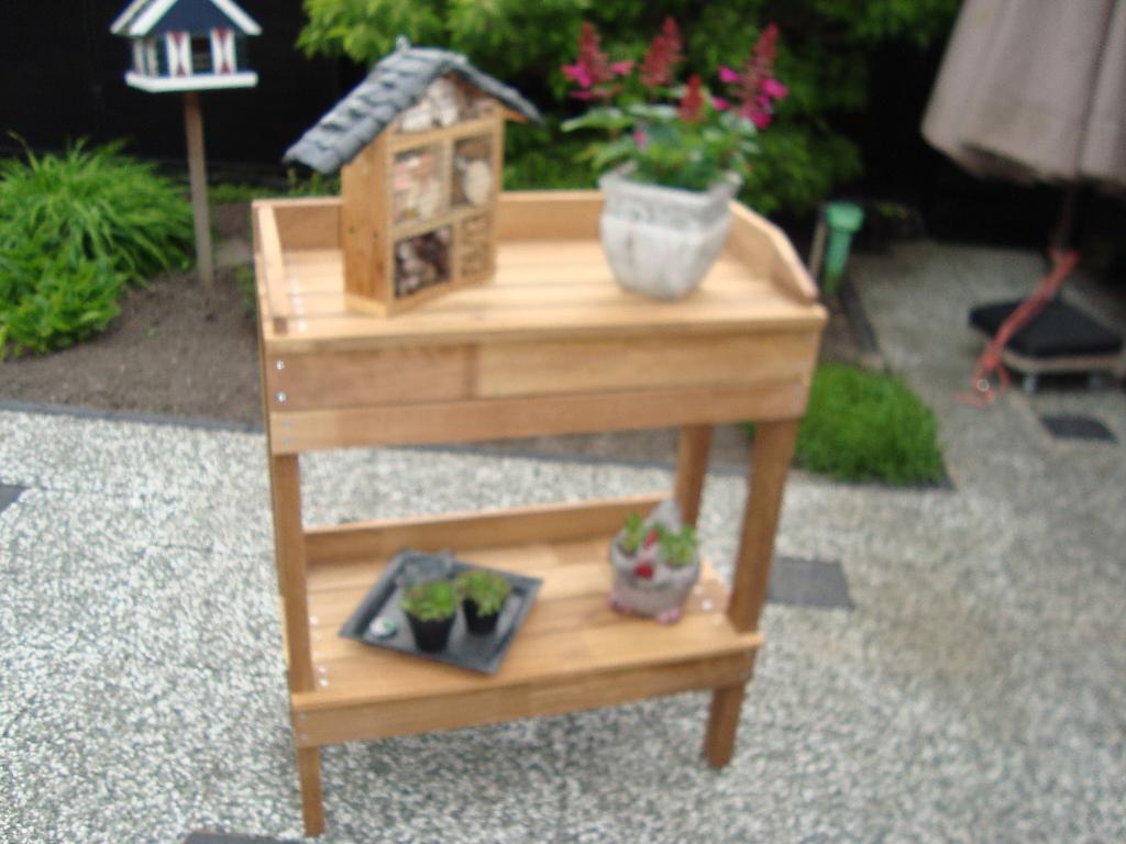 hardhouten oppottafel, Tuin en Terras, Tuinmeubel-accessoires, Ophalen, Nieuw
