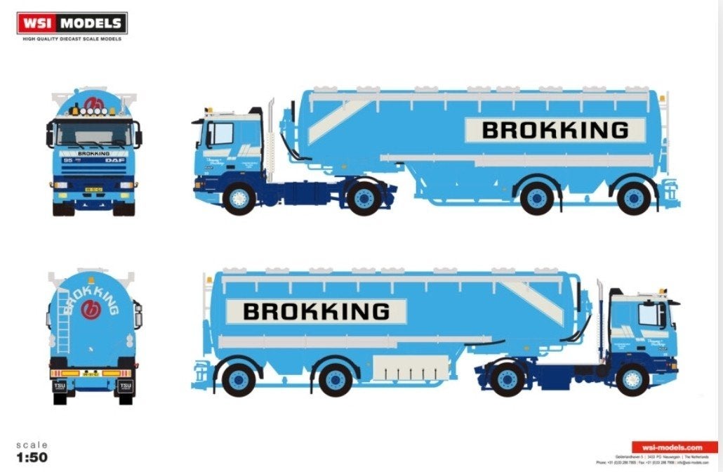 TE RESERVEREN; DAF 95 + BULK TRAILER - BROKKING - VERWEIJ