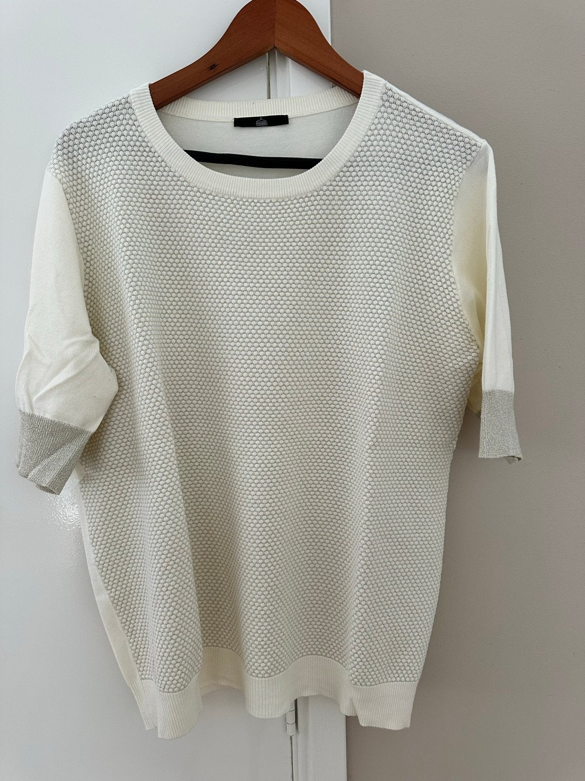 Pakhuis Najaarstrui XL Ivoor met Gouddraad - ZGAN, Ophalen of Verzenden, Zo goed als nieuw, Maat 46/48 (XL) of groter, Beige