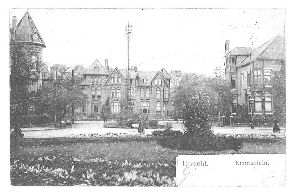 950836 Utrecht 1903 Emmaplein Gelopen met postzegel, Ophalen of Verzenden, Voor 1920, Gelopen, Utrecht