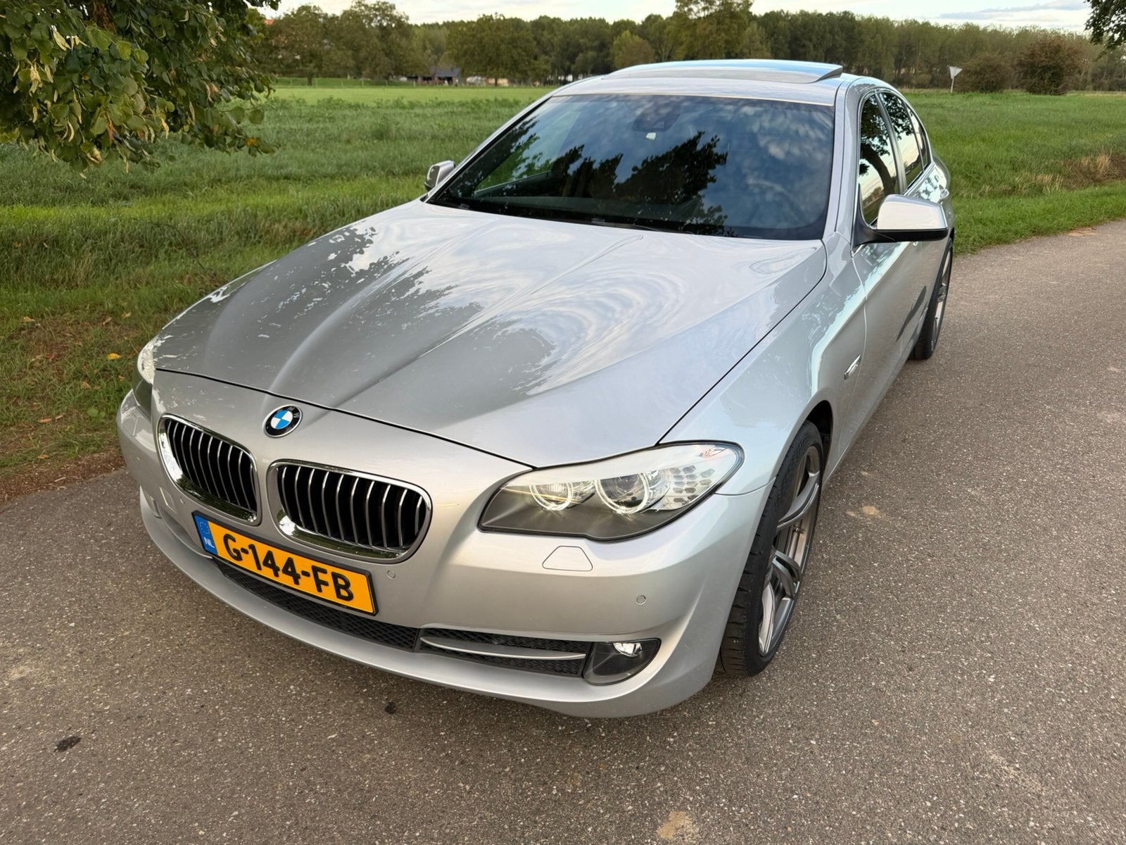 BMW 535I F10 High Executive | Active Steering | Zeer Netjes!, Automaat, Achterwielaandrijving, Zwart, 1675 kg