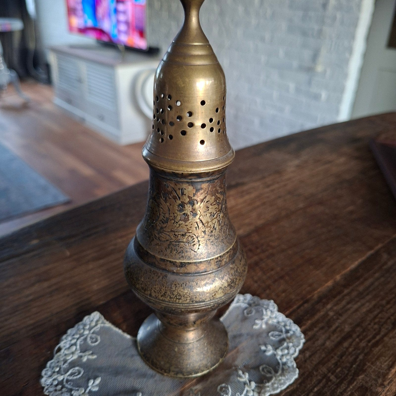 Suikerstrooier Koper Oudje 21 cm groot, Antiek en Kunst, Ophalen of Verzenden