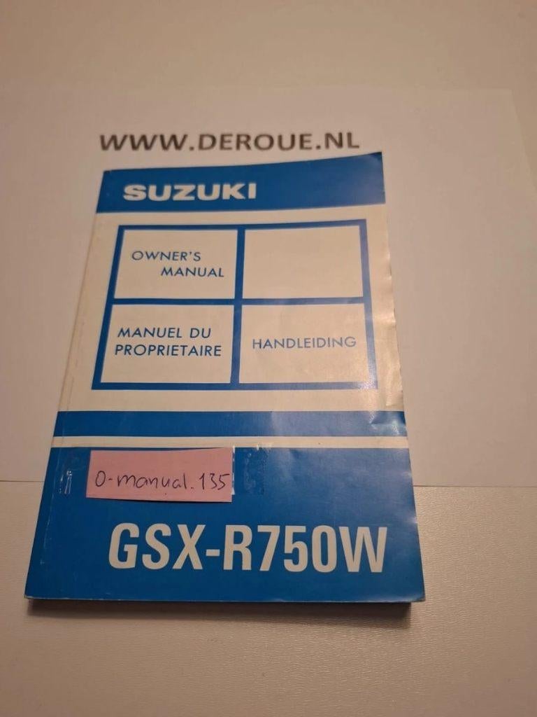 135 0WNERS MANUAL SUZUKI GSXR750W 1992-1995 USED, Motoren, Handleidingen en Instructieboekjes, Ophalen of Verzenden, Suzuki