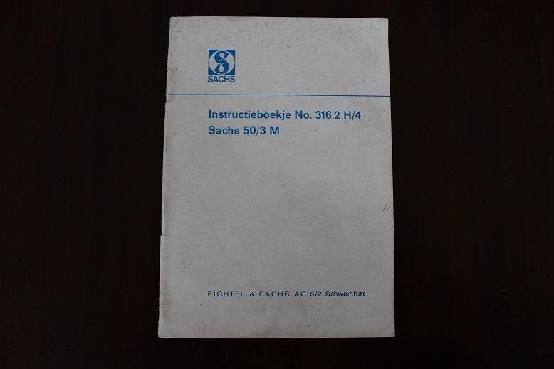 Sachs 50/3 M instructie boekje, Ophalen of Verzenden, Gebruikt