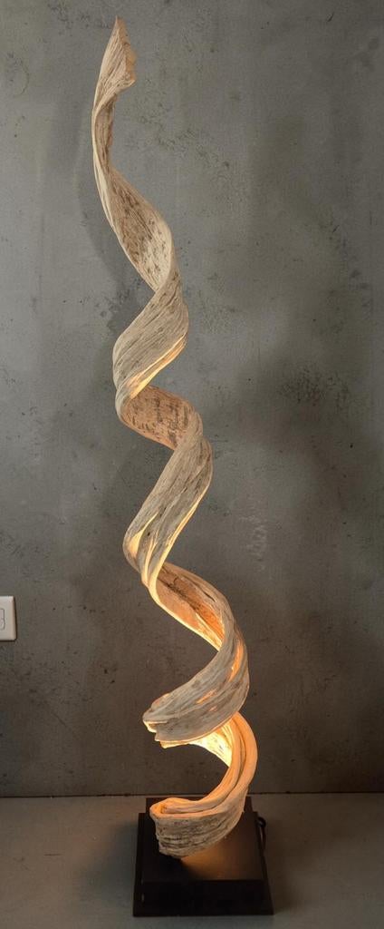 Grote design vloerlamp Mystic Liana XL, 260 cm, Ophalen, Overige materialen, 200 cm of meer, Natural design