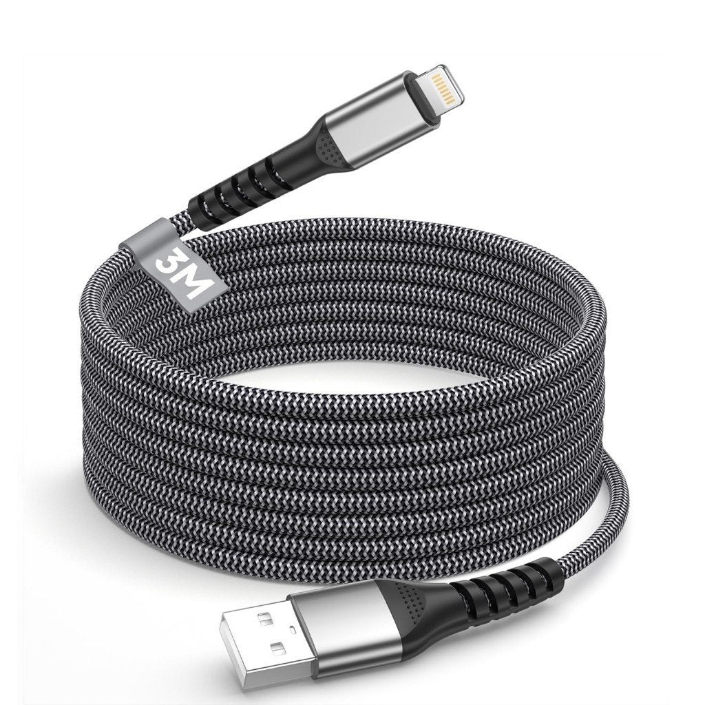 USB naar Lightning kabel – 3 meter, nylon gevlochten (MFi), Ophalen of Verzenden, Nieuw, Overige typen