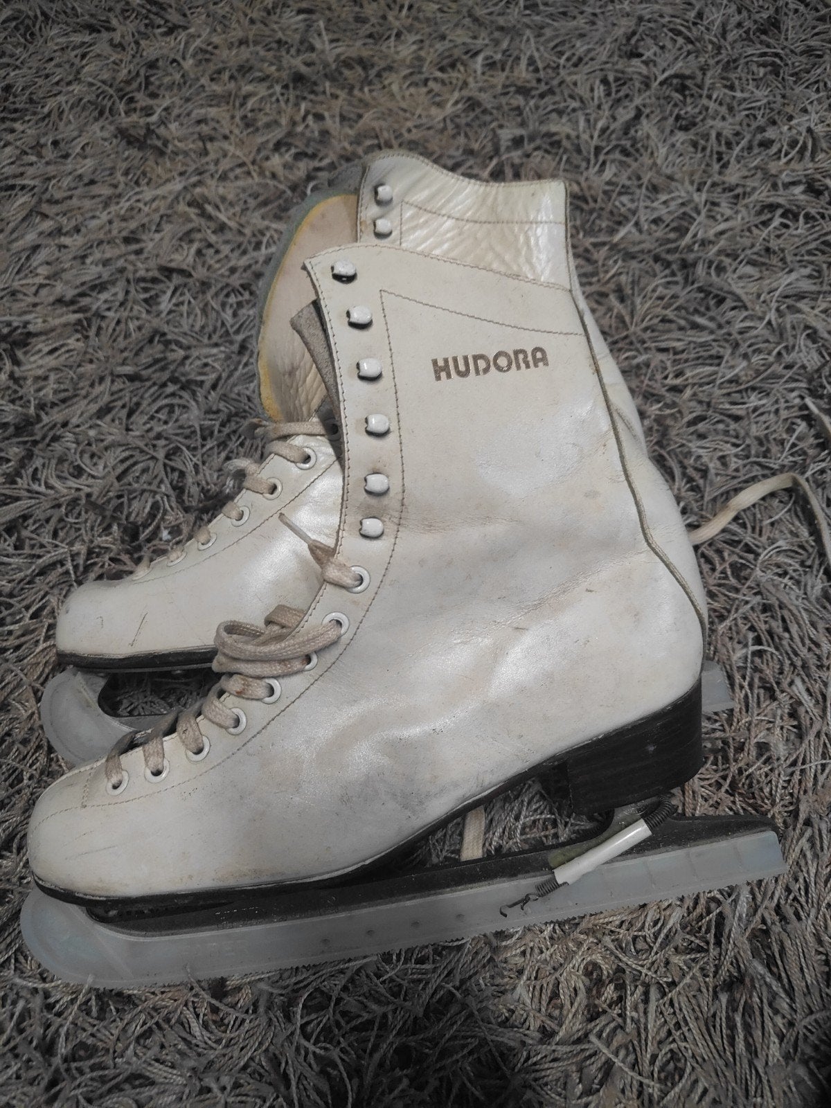 Hudora Kunstschaatsen - Echt Leder, Ophalen of Verzenden, Gebruikt, Kunstschaatsen, Overige merken