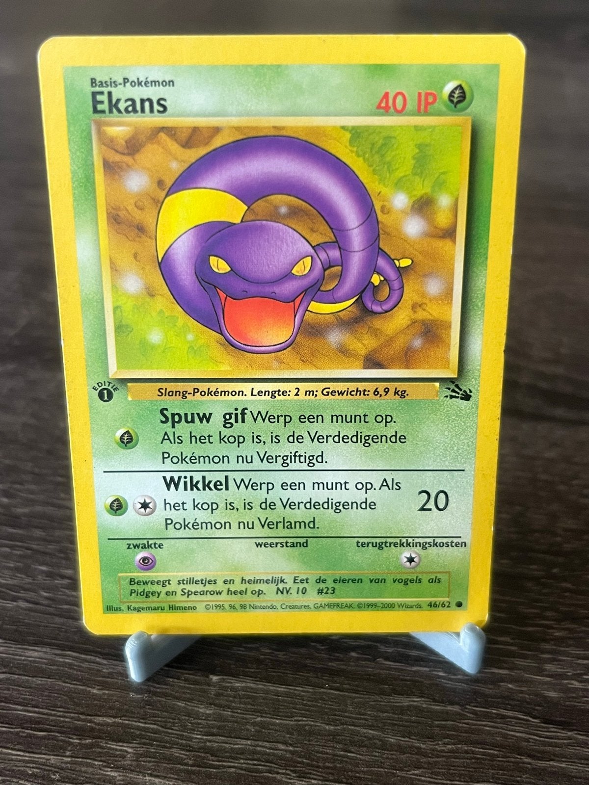 Ekans 1e editie NL (46/62) - Fossiel - EX, Ophalen of Verzenden, Gebruikt, Losse kaart