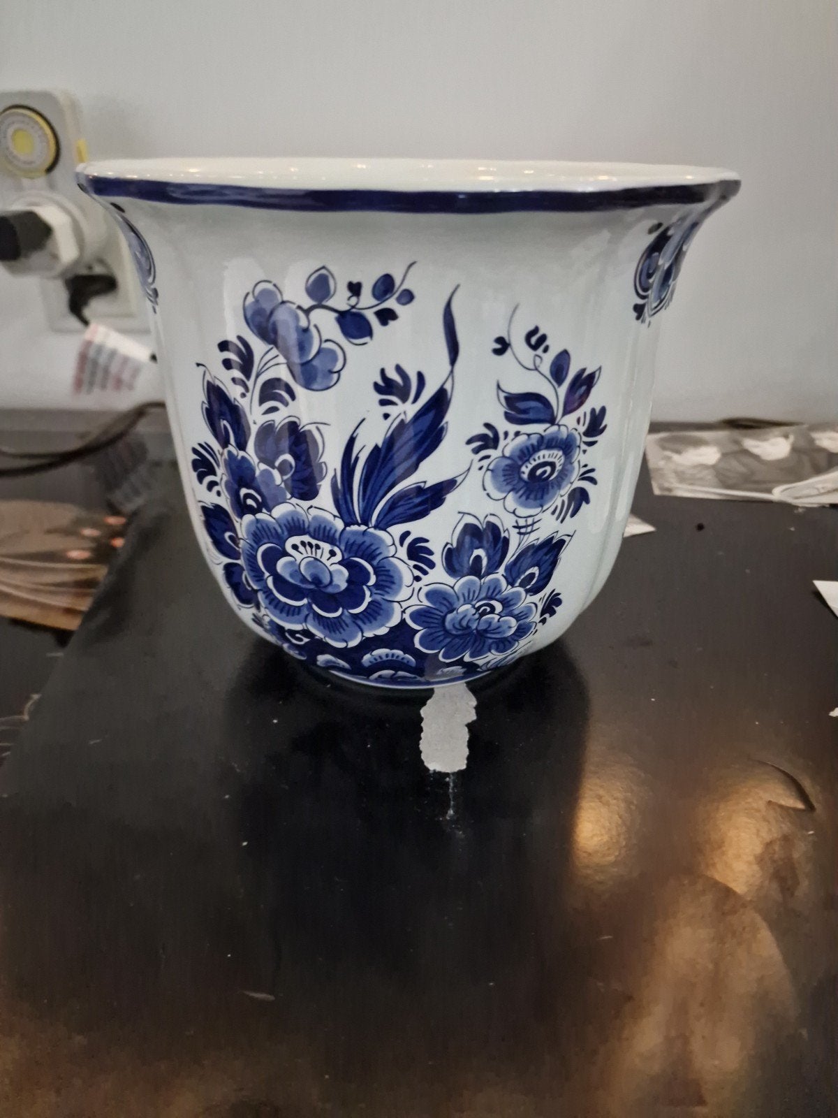 Delfts Blauw Handwerk Holland Bloempot, Ophalen of Verzenden