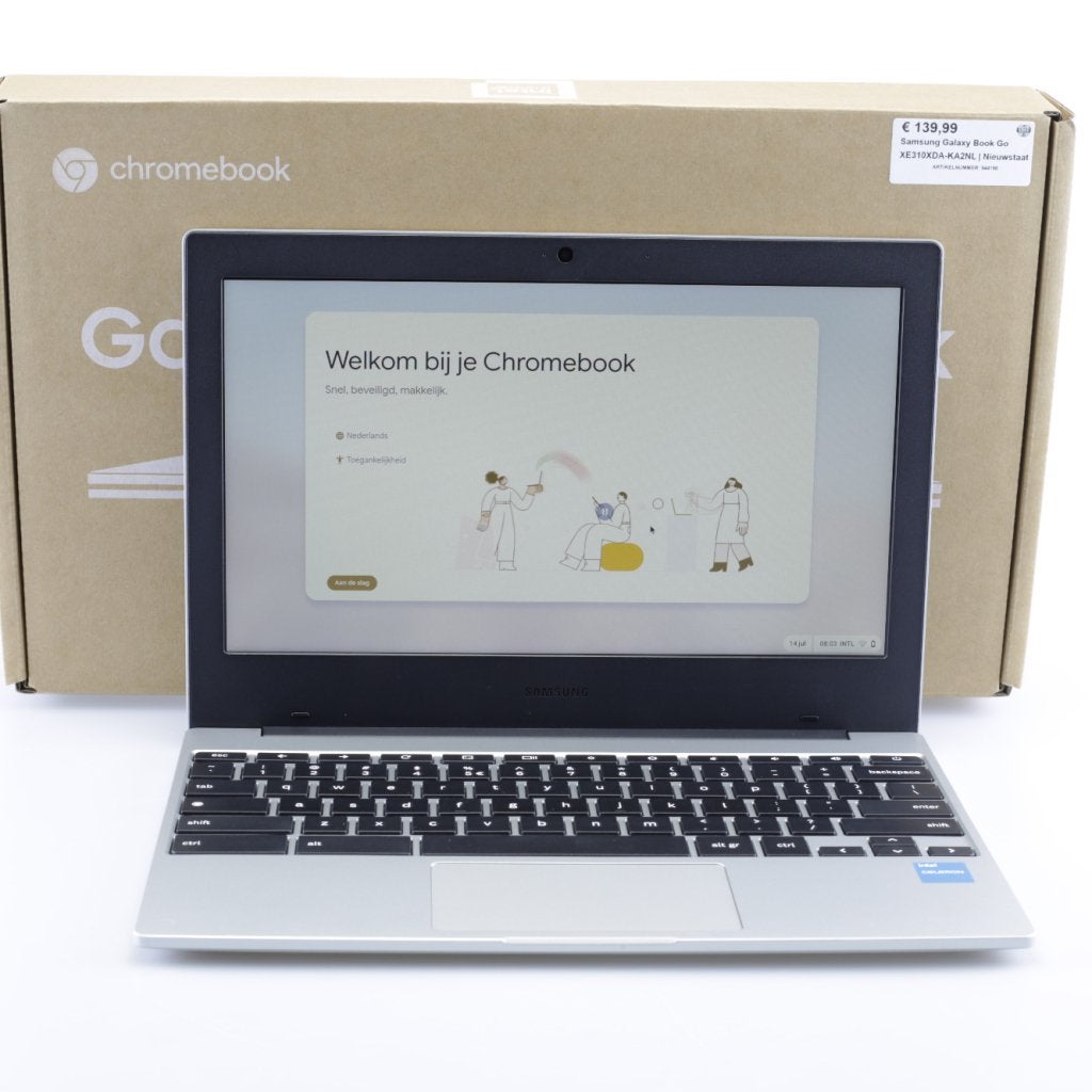 Samsung Galaxy Book Go XE310XDA-KA2NL | Nieuwstaat, Computers en Software, Chromebooks, Samsung, Gebruikt, Support@Samsung.com