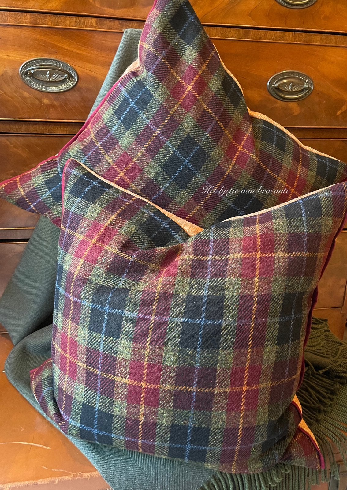 Handgemaakte kussen set Harris Tweed Taransay/Herringbone, Westdijk 41 3241 GT Middelharnis, Overige kleuren, Info@lijstjevanbrocante.nl